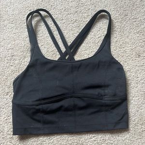 Gilly Hicks black athletic cropped strappy tank top